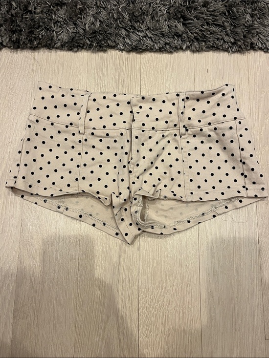 Edikted Pants - Edikted Polka Dot Cream Shorts